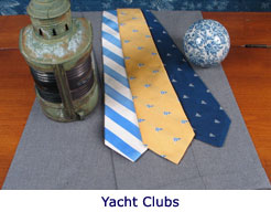 Customized ties for yatcht clubs by Barnard Maine, Ltd.